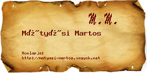 Mátyási Martos névjegykártya